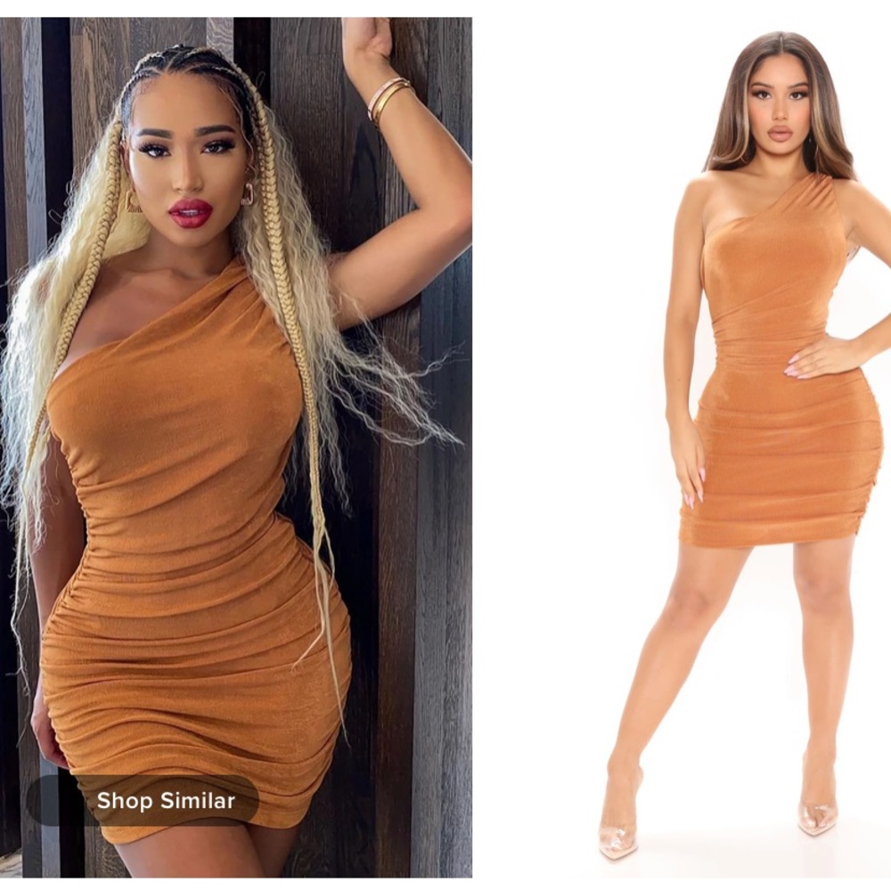 Brown fashion nova dress with tag